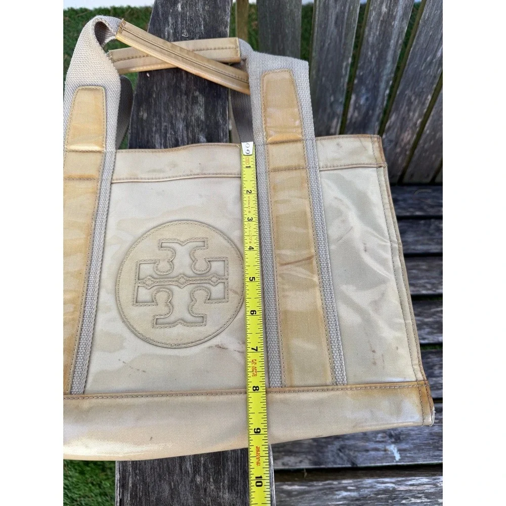 Tory Burch Coated‎ Twill Mini Tory Tote SEE PHOTOS. W